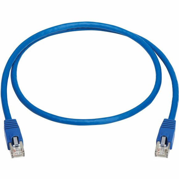 Tripp Lite Cat8 40G Snagless SSTP Ethernet Cable (RJ45 M/M), PoE, Blue, 3 ft. (0.9 m)