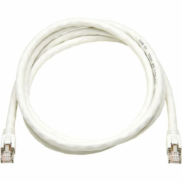 Tripp Lite Cat8 40G Snagless SSTP Ethernet Cable (RJ45 M/M), PoE, White, 7 ft. (2.1 m)