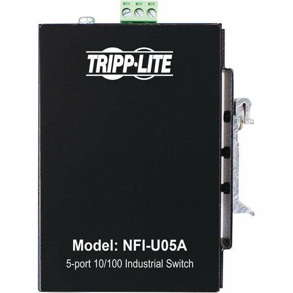Tripp Lite by Eaton 5-Port Unmanaged Industrial Ethernet Switch - 10/100 Mbps, Ruggedized, -40�° to 75�°C, EIP QoS, DIN/Wall Mount - TAA Compliant