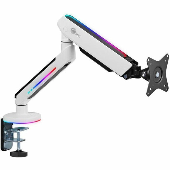 SIIG Premium Single-Monitor Arm Desk Mount with Gaming RGB Lighting - 17