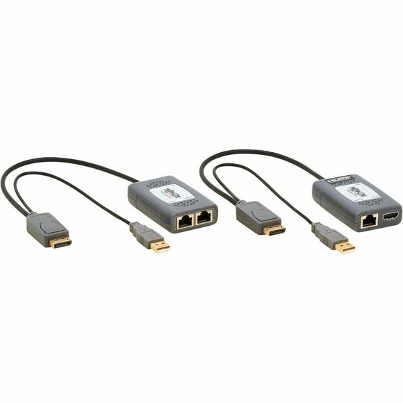 Tripp Lite by Eaton 1-Port DisplayPort over Cat6 Extender Kit, Pigtail Transmitter/Receiver, 4K 60 Hz, HDR, 4:4:4, 230 ft. (70.1 m), TAA