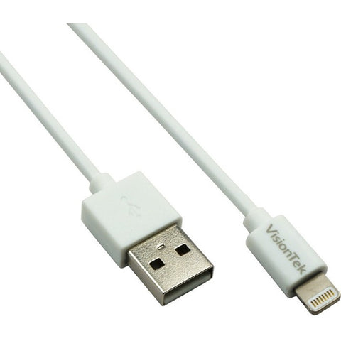 VisionTek Lightning to USB 1 Meter MFI Cable White (M/M)