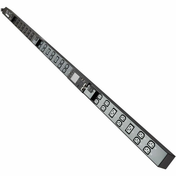 Tripp Lite series 12.6kW 200-240V 3-Phase IsoBreaker Managed PDU - Gigabit, 36 Outlets, CS8365C Input, LCD, 10 ft. (3 m) Cord, 0U, 70 in. (1.8 m) Height, TAA