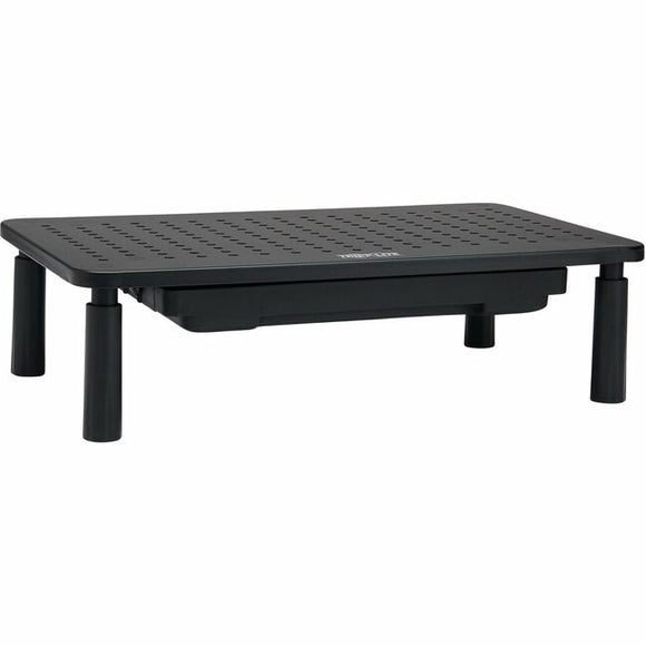 Tripp Lite Monitor Riser for Desk, 15 x 9 in. - Height Adjustable, Storage Drawer, Metal