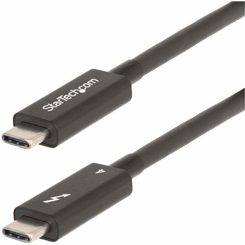 StarTech.com 6ft (2m) Active Thunderbolt 4 Cable, 40Gbps, 100W PD, 4K/8K Video, Intel-Certified, Compatible w/Thunderbolt 3/USB 3.2/DisplayPort