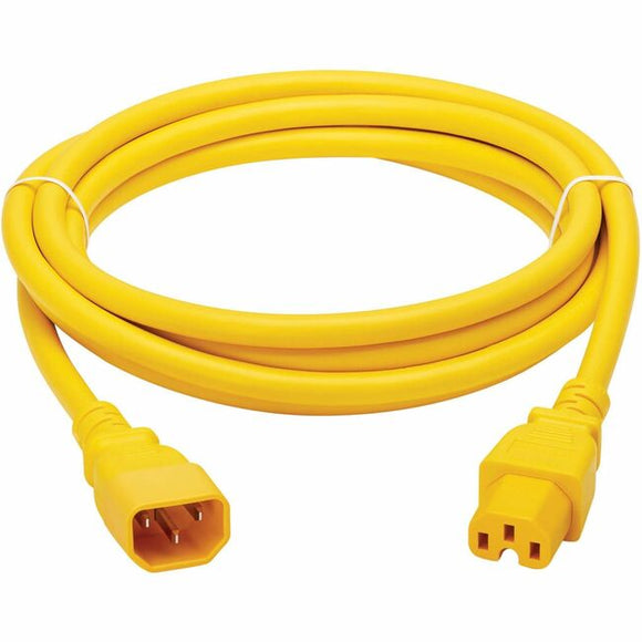 Tripp Lite by Eaton series Power Cord C14 to C15 - Heavy-Duty, 15A, 250V, 14 AWG, 10 ft. (3.1 m), Yellow