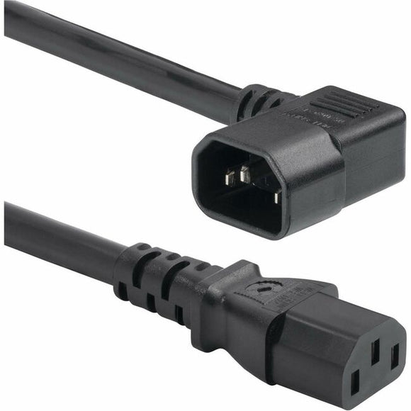 StarTech.com 6ft (1.8m) Heavy Duty Power Cord, Right Angle IEC 60320 C14 to C13, 15A 250V, 14AWG, UL Listed Components
