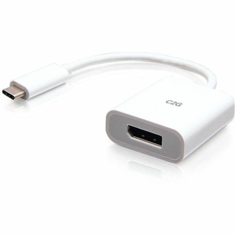 C2G USB-C to DisplayPort Adapter Converter - 4K 60Hz - White