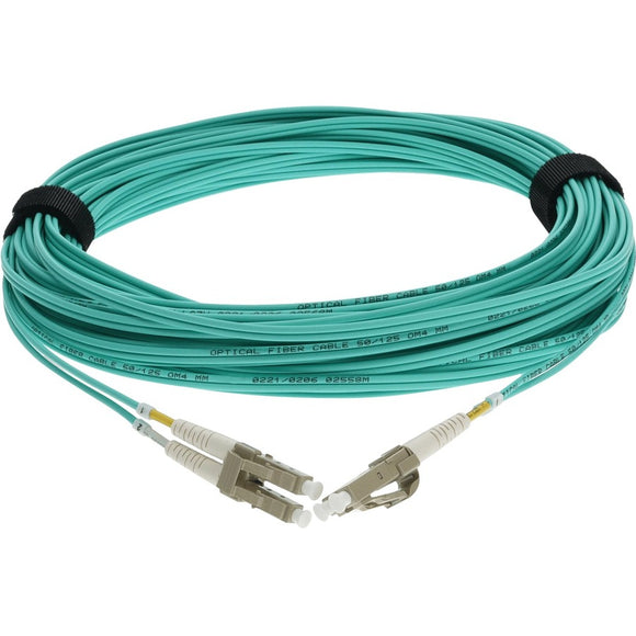 AddOn 17m LC (Male) To LC (Male) Aqua OM3 Duplex Fiber OFNR (Riser-Rated) Patch Cable