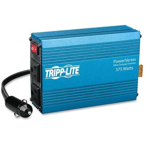 Tripp Lite 375W Compact Car Portable Inverter 12V DC to 120V AC 2 Outlet
