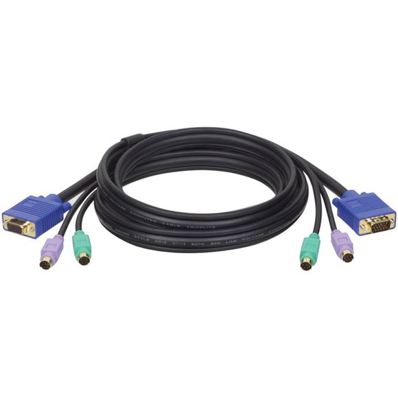 Tripp Lite PS/2 (3-in-1) Cable Kit for KVM Switch B007-008 10 ft. (3.05 m)